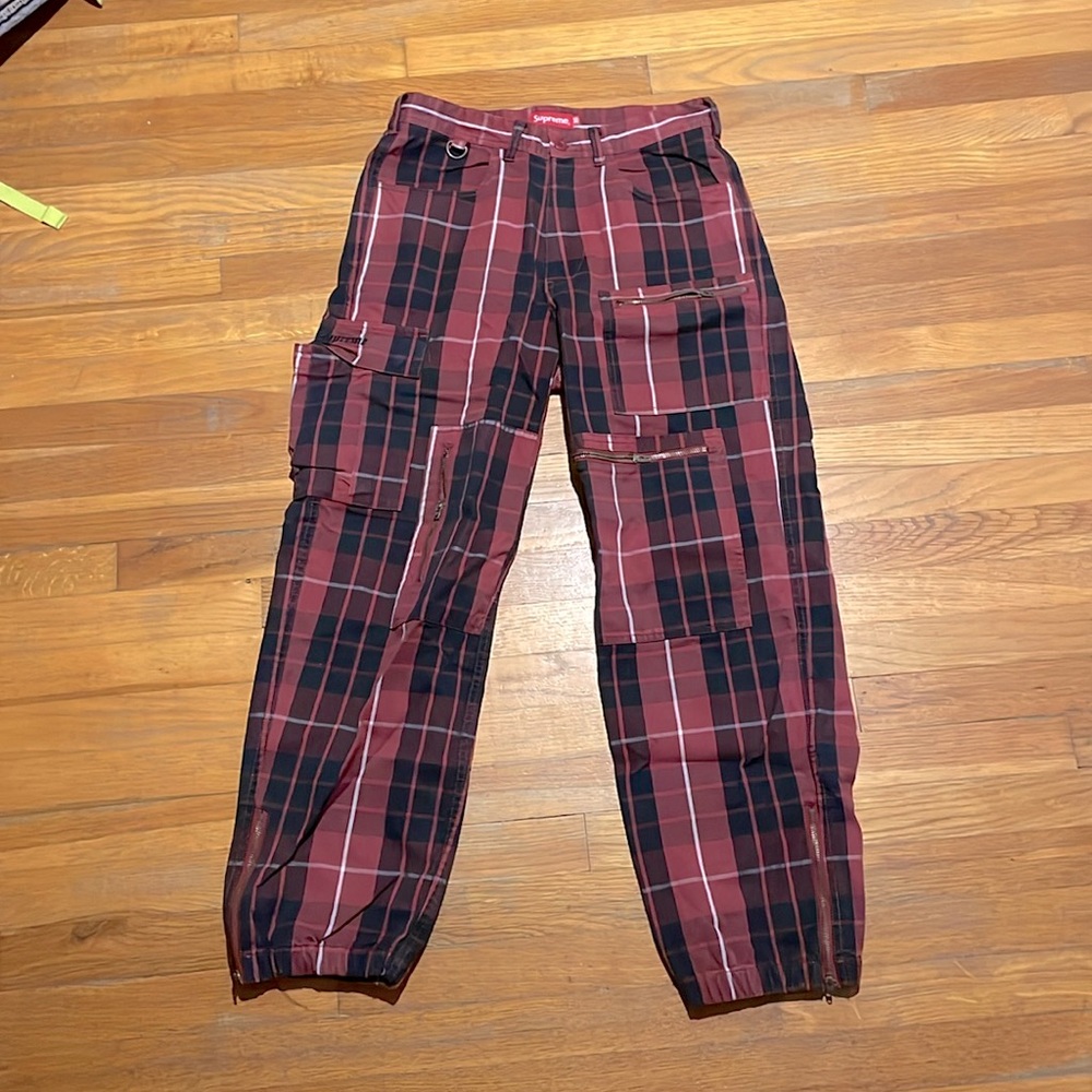 Supreme Vintage Cargo Pants Red Plaid (SS21) Tartan
